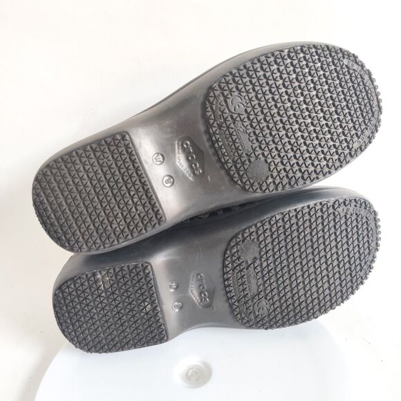 Crocs Neria ll Womens Work Shoes Black Slip On Comfort Clog Black Paisley Size 8 - Picture 8 of 11